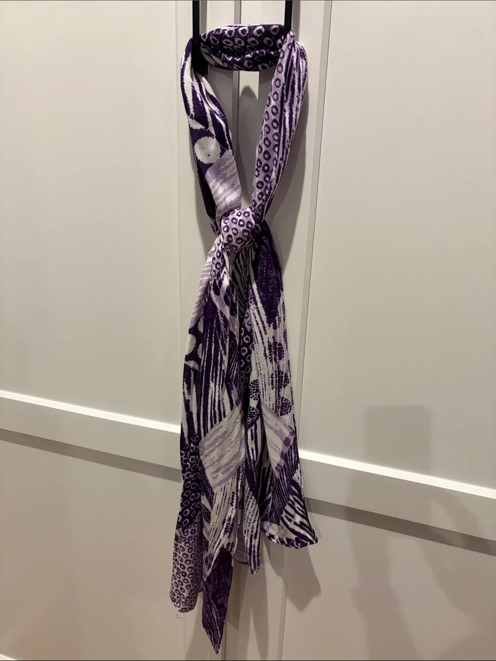 Purple Patterned Decorative Scarf